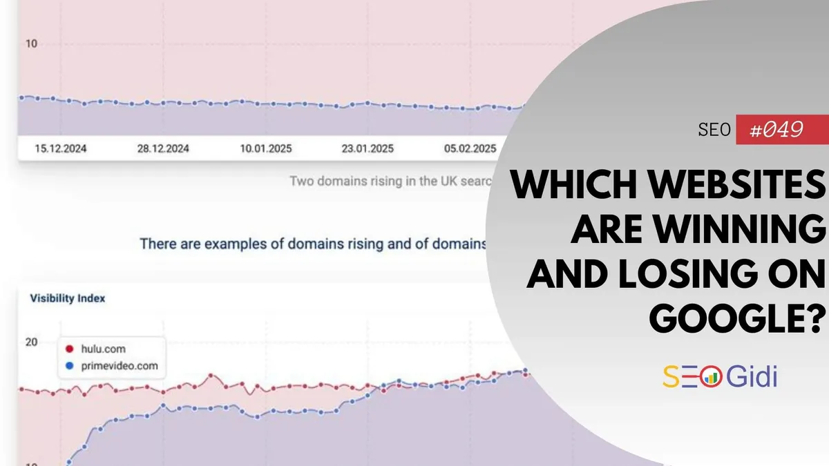 Sites losing rank on Google search