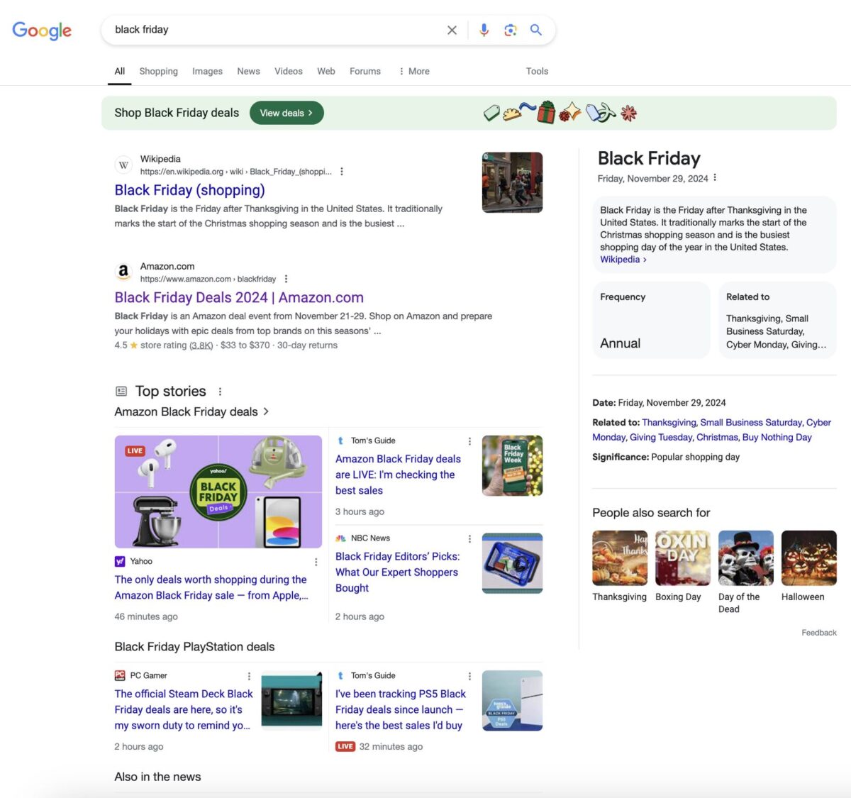 Google Black Friday Hub